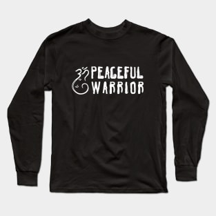 Peaceful Warrior, Vegan Gifts 2023, 2024, Yoga Gifts 2023, 2024, Vegan Christmas Gifts Long Sleeve T-Shirt